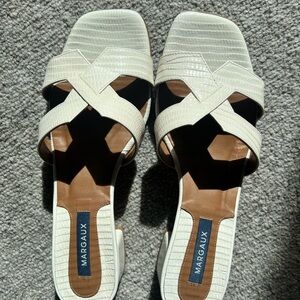 Margaux Textured Cream Sandals
